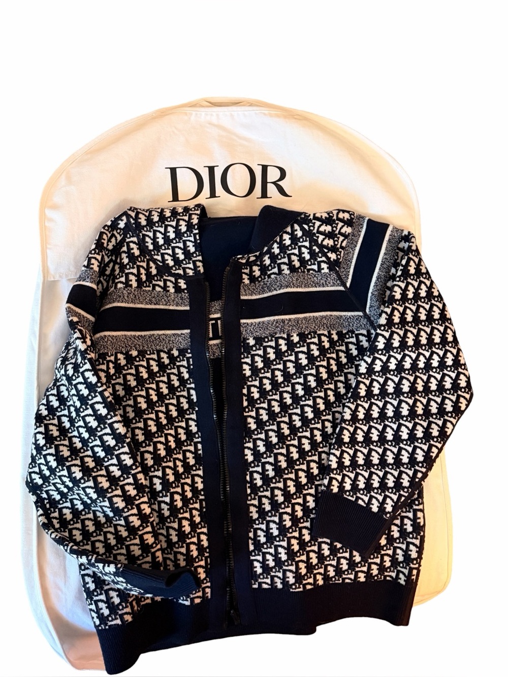 Dior Navy Reversible Zip